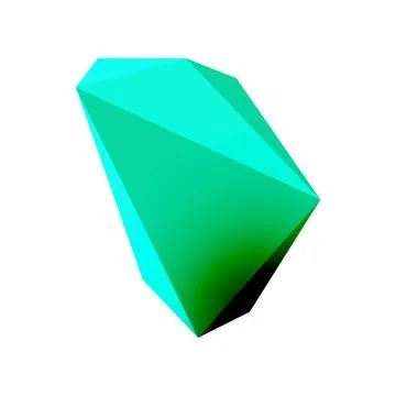 Abstract low poly stone design. Geometric 3d vector design element Stock Illustration