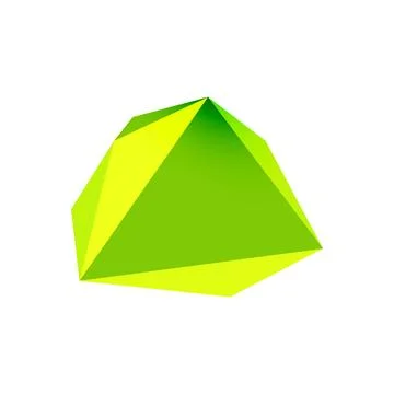 Abstract low poly stone design. Geometric 3d vector design element Stock Illustration