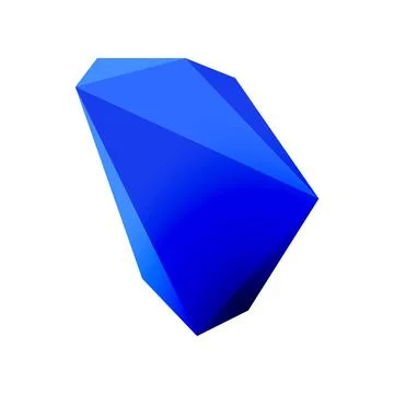 Abstract low poly stone design. Geometric 3d vector design element Illustrazione stock