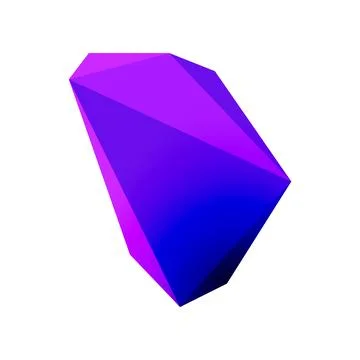 Abstract low poly stone design. Geometric 3d vector design element Illustrazione stock