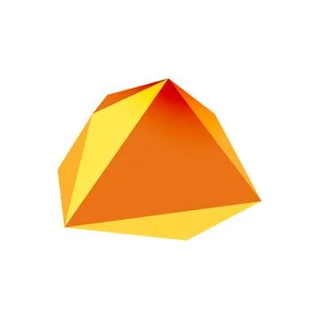 Abstract low poly stone design. Geometric 3d vector design element Illustrazione stock