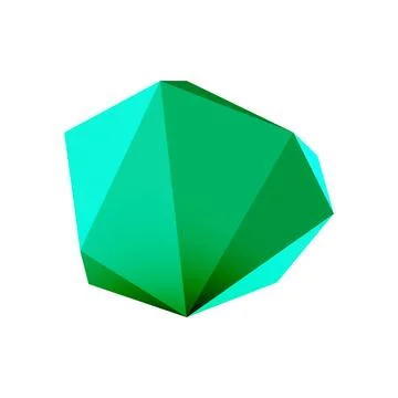 Abstract low poly stone design. Geometric 3d vector design element Illustrazione stock