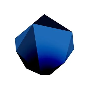 Abstract low poly stone design. Geometric 3d vector design element Stock Illustration