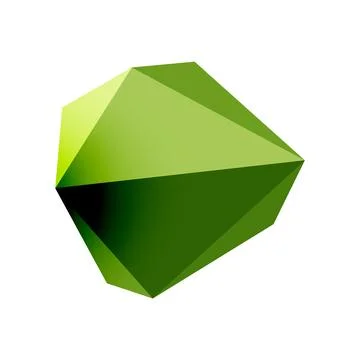 Abstract low poly stone design. Geometric 3d vector design element Illustrazione stock