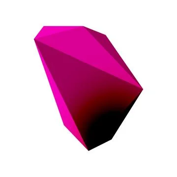 Abstract low poly stone design. Geometric 3d vector design element Stock Illustration