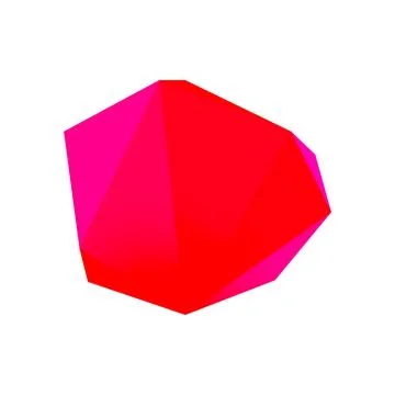 Abstract low poly stone design. Geometric 3d vector design element Illustrazione stock