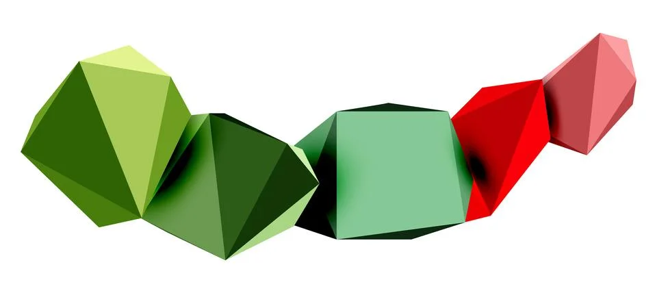 Abstract low poly stone design. Geometric 3d vector design element Illustrazione stock