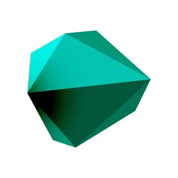 Abstract low poly stone design. Geometric 3d vector design element Illustrazione stock