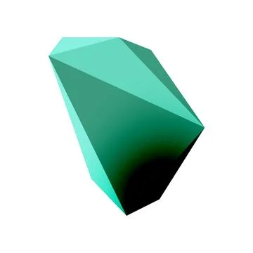 Abstract low poly stone design. Geometric 3d vector design element Illustrazione stock