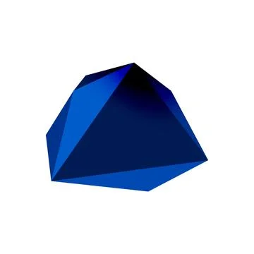 Abstract low poly stone design. Geometric 3d vector design element Illustrazione stock