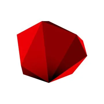 Abstract low poly stone design. Geometric 3d vector design element Stockillustratie