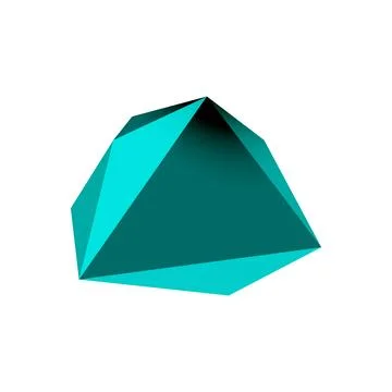 Abstract low poly stone design. Geometric 3d vector design element Stockillustratie