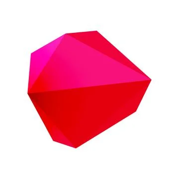 Abstract low poly stone design. Geometric 3d vector design element Stock Illustration