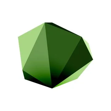 Abstract low poly stone design. Geometric 3d vector design element Stockillustratie