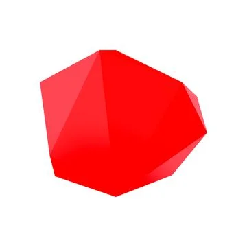 Abstract low poly stone design. Geometric 3d vector design element Illustrazione stock
