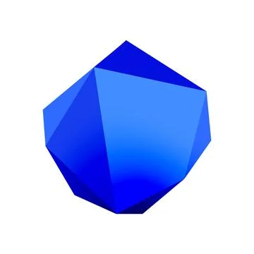 Abstract low poly stone design. Geometric 3d vector design element Stockillustratie