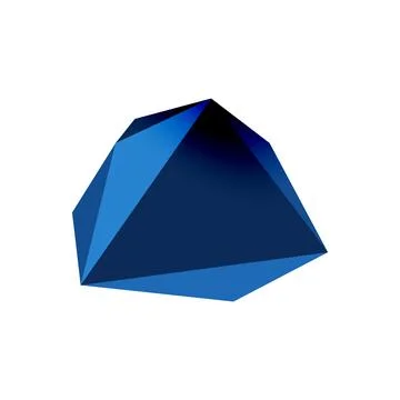 Abstract low poly stone design. Geometric 3d vector design element Stockillustratie