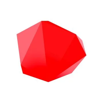 Abstract low poly stone design. Geometric 3d vector design element Stock Illustration