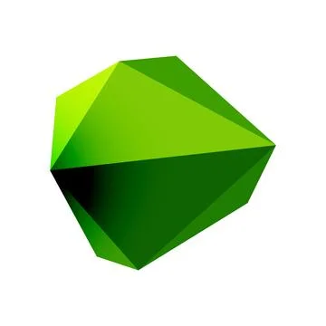 Abstract low poly stone design. Geometric 3d vector design element Stockillustratie
