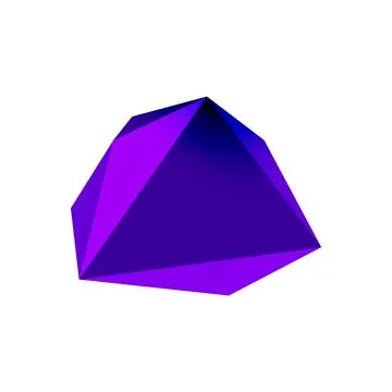 Abstract low poly stone design. Geometric 3d vector design element Illustrazione stock