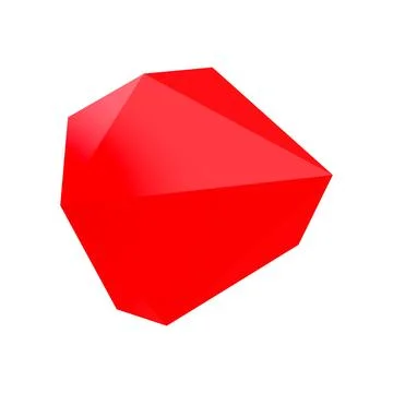 Abstract low poly stone design. Geometric 3d vector design element Illustrazione stock