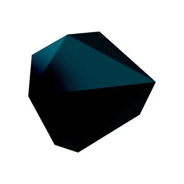 Abstract low poly stone design. Geometric 3d vector design element Stock Illustration
