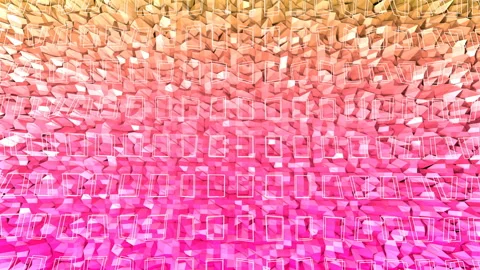 Abstract low poly style looped background. 3d seamless animation in 4k. Modern 動画素材 88093626