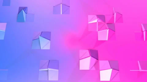 Abstract low poly style looped background. 3d seamless animation in 4k. Modern 動画素材 88110471