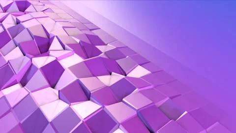 Abstract low poly style looped background. 3d seamless animation in 4k. Modern 動画素材 88683637