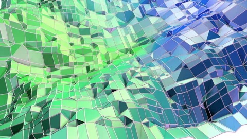 Abstract low poly style looped geometric background. 3d seamless animation in 4k 動画素材 88684849