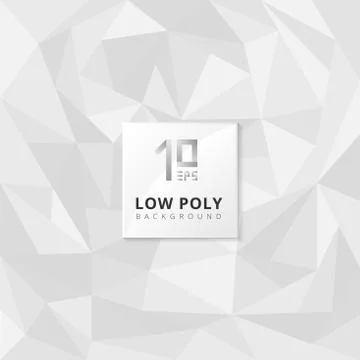 Abstract low poly texture gray triangles shape random pattern on white backgr Stock Illustration