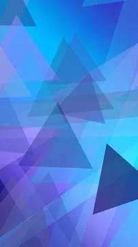 An abstract low-poly triangle composition in deep blue and sky tones create.. Stock Illustration