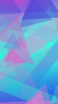 An abstract low-poly triangle pattern blends pastel pink, purple, and aqua .. Stock Illustration