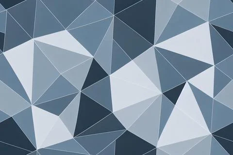 Abstract low poly triangle seamless pattern. 3d render Illustrazione stock
