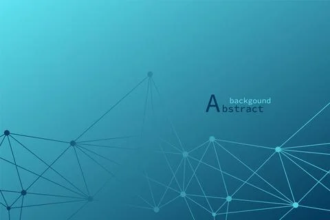 Abstract low poly vector background. Blue gradient network pattern Stockillustratie