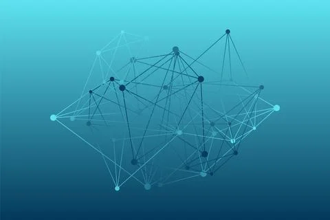 Abstract low poly vector. Blue gradient network pattern Иллюстрация