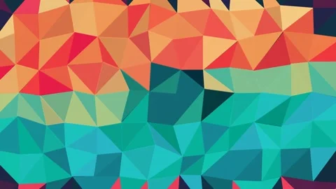 Abstract low-poly vector illustration featuring horizontal bands of geometr.. Stock Footage 346002209