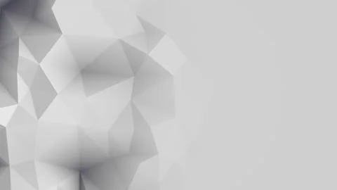 Abstract Low Poly White 3D Surface in loopable Background Animation. Stock Footage 241797654