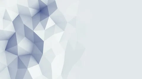 Abstract Low Poly White 3D Surface in loopable Background Animation. Stock Footage 241797658