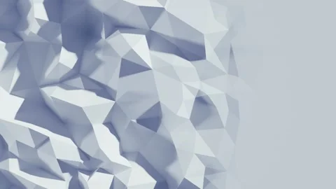 Abstract Low Poly White 3D Surface in loopable Background Animation. Stock Footage 241797661