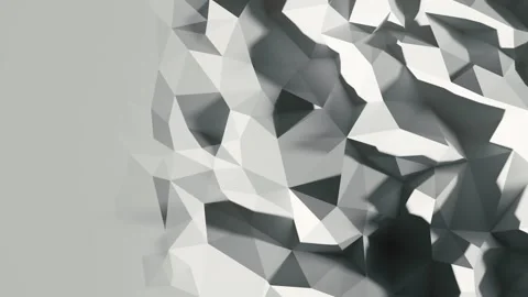 Abstract Low Poly White 3D Surface in loopable Background Animation. Stock Footage 241797680