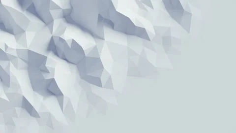 Abstract Low Poly White 3D Surface in loopable Background Animation. Stock Footage 241797710