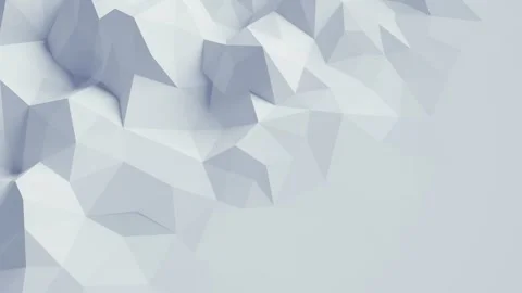 Abstract Low Poly White 3D Surface in loopable Background Animation. Stock Footage 241797711