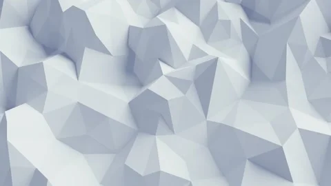 Abstract Low Poly White 3D Surface in loopable Background Animation. Stock Footage 241797734
