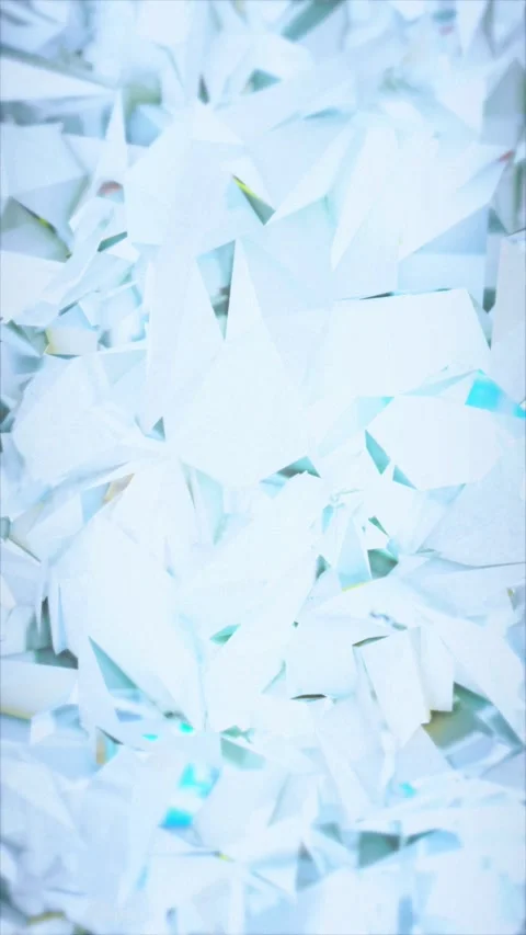 Abstract low poly white shards background loop Stock Footage 339432377