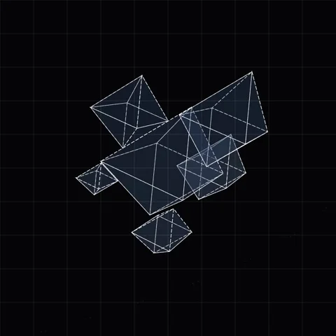 Abstract low poly wireframe geometric background visualization Stock Footage 345690901