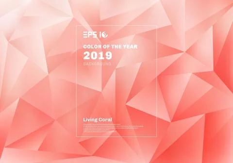 Abstract low polygon or triangles pattern on pink background and texture. Stock Illustration