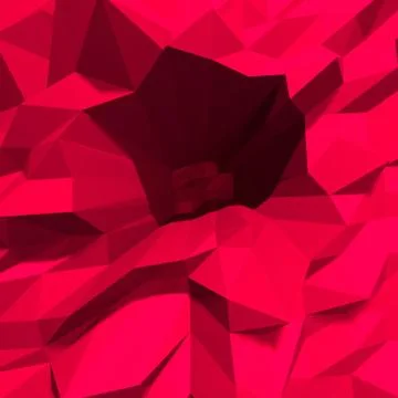 Abstract low polygon red crystalline background Stock Illustration