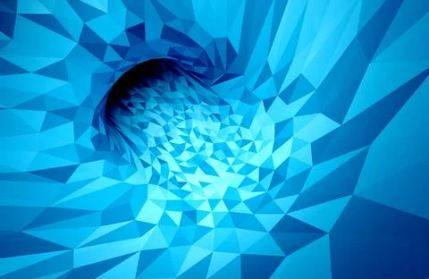 Abstract low polygonal background in blue toned.3d illustration Stock Illustration