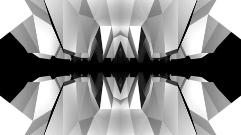 Abstract low polygonal cave flight seamless loop animation background new unique Video stock 91523866